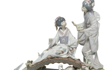 Lladro "Springtime in Japan" Porcelain Figural Group