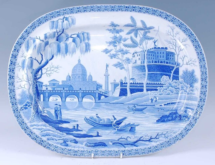 A 19th century Spode blue and white meat plate