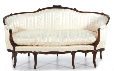 Louis XV carved beechwood canape