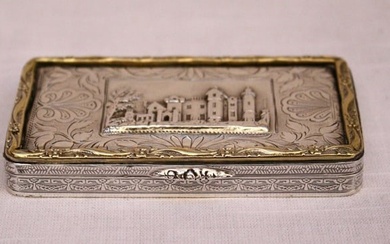 MAGNIFICE1873 GOLD & SILVER BOX GIVEN FROM PRIME MINISTER DISRAELI TO LORD DERBY