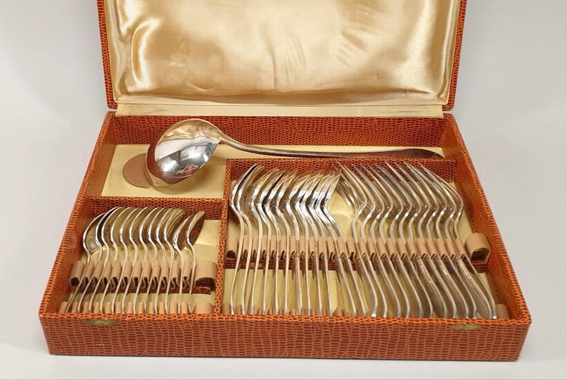 silver plated metal HOUSEHOLD including 12 spoons, 12 forks, 12...