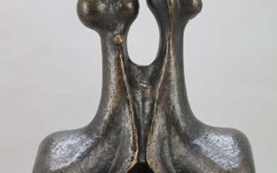 MONTEYNE signé. 1971 3/4 - Design organique surréaliste moderne - bronze - Hauteur 52 cm....
