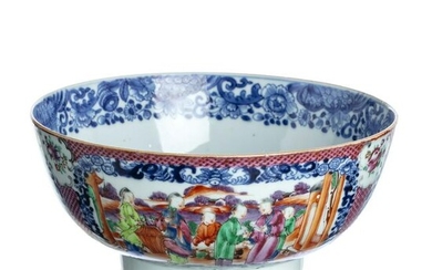 'Mandarin' punch bowl in Chinese porcelain, Qianlo