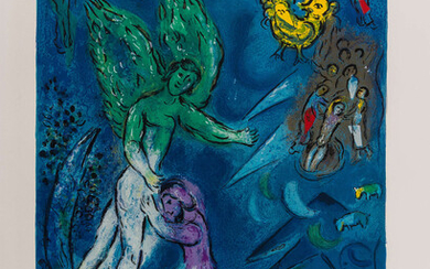 Marc Chagall (1887-1985) after. La Lutte de Jacob et de l'Ange (Charles Sorlier 40)