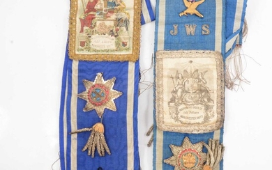 Masonic interest - Oddfellows Manchester Unity branch sashes and collars