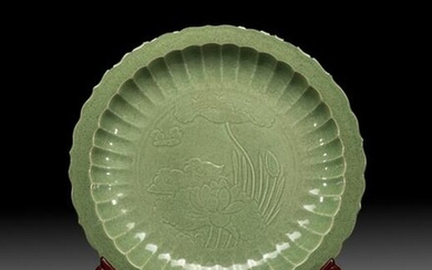 Massive Chinese Longquan Type Porcelain Plate