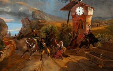 Mechanical Clock Painting, Horace Vernet Copy.