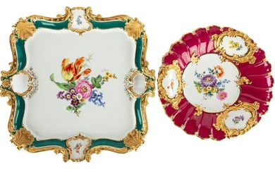 Meissen Porcelain Tray & Plate