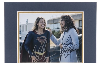 Melissa Benoist and Lynda Carter Signed "Supergirl" Television Series Print