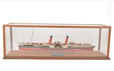 Model of a paddle steamer 'Lord of the Isles' by J G Wood, circa 1990s