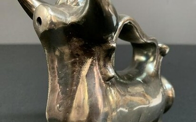 Modernist Figural Cast Metal Cow Creamer