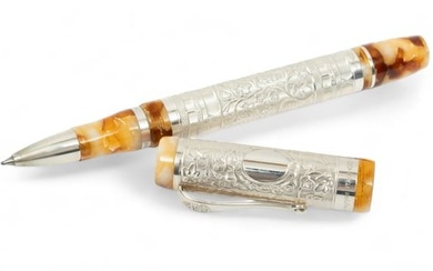 Montegrappa Sterling Silver 1998, "Mounted Limited Edition, Il Millennio, Ball Point Pen", L 5.5"