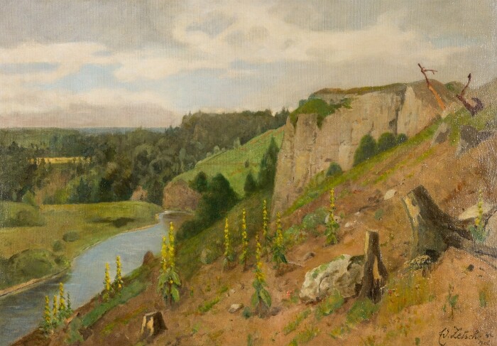 Mountain Landscape near Wurzen, 1908 Eduard Zetsche, (1844 - 1927)