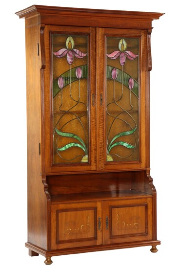 Multipurpose cupboard, German, around 1895/1900, in Art Nouveau...