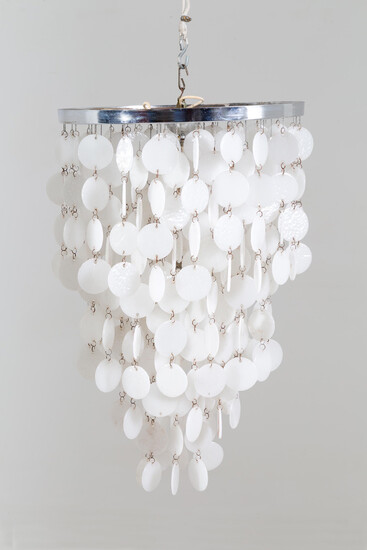 Murano glass and metal chandelier. 1970s