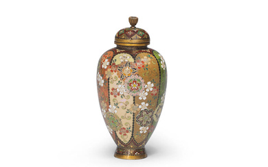 NAMIKAWA YASUYUKI (1845-1927) OF KYOTO A Cloisonné-Enamel Miniature Ovoid Vase...