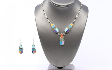 Native American Navajo Handmade Multi-Color Gemstones