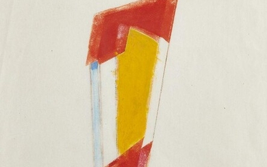 Naum Gabo KBE, Russian/American 1890¬®1977 - Untitled (MM3), 1972-73; gouache, coloured crayon and pencil on monoprint on paper, unique, signed lower right 'N. Gabo' and stamped (according to the original cataloguing), 47 x 38 cm Note: inscribed on...