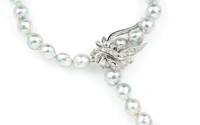 Necklace with cultured pearls , clasp WG 585/000...