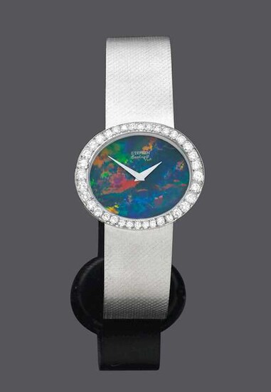 OPAL, DIAMOND AND GOLD LADIES WRIST WATCH, BY CHOPARD FOR STEFFEN, ca. 1972.