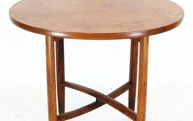 Oak Veneer Low Round Table