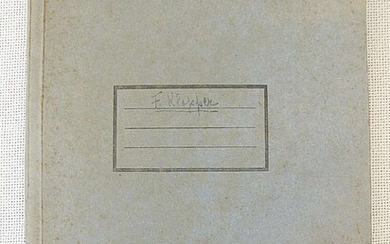 Old Cookbook manuscript of a Jewish woman F. Klapper in Romanian