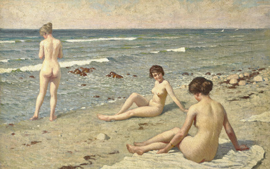 PAUL FISCHER (COPENHAGEN, 1860-1934, GENTOFTE) The Three Bathers