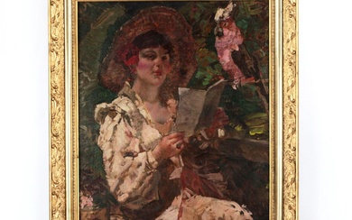 Painting "Lady with a Parrot"