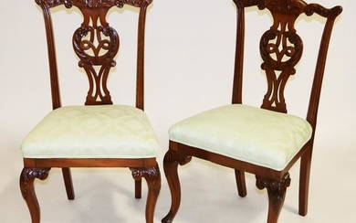 Pair of English Chippendale Carved Chairs