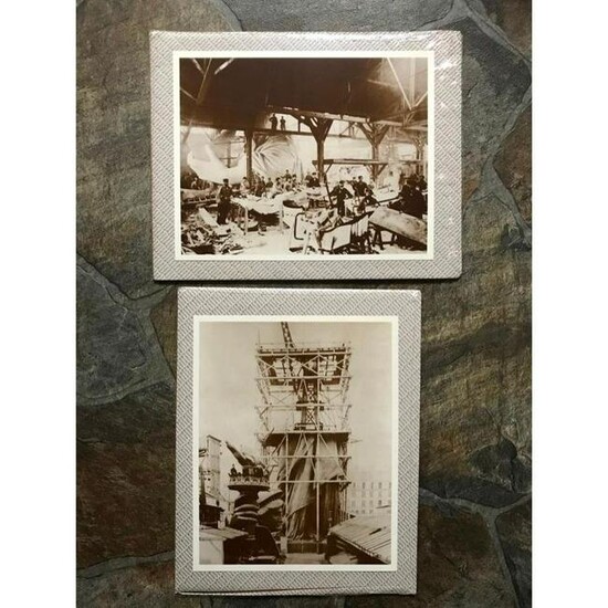 Pair of Statue of Liberty Construction Photo Prints
