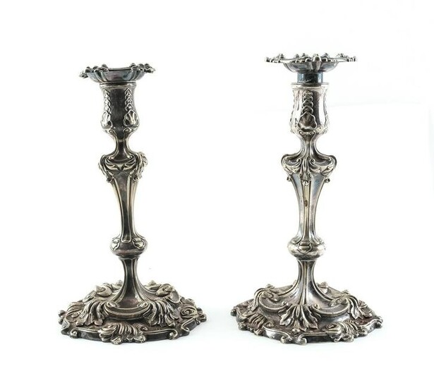 Pair of Tiffany & Co. Silver Candlesticks