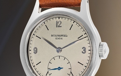 Patek Philippe, Ref. 565 An extremely rare and impressive stainless steel wristwatch with subsidiary seconds