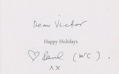 Paul McCartney Signed Christmas Card