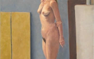 Penny Purpura Standing Nude Woman Oil on Canvas