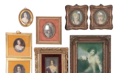 Photomechanical Prints of Portrait Miniatures of Napoleon Bonaparte and Others