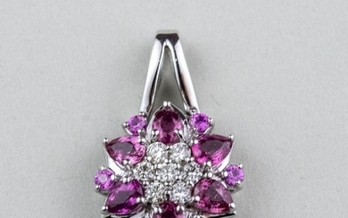 Pink Sapphire and Diamond Pendant *
