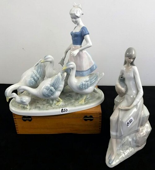 Porcelain Figurines by Lladro NAO and Gerold Porzellan