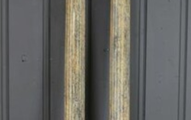 Pr Late 19th C. Egyptian Revival CI Fluted Columns