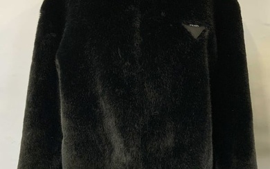 Prada Aspen Black Faux Fur Coat, Italy