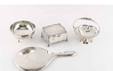 Property of a gentleman - a group of three silver & silver m...