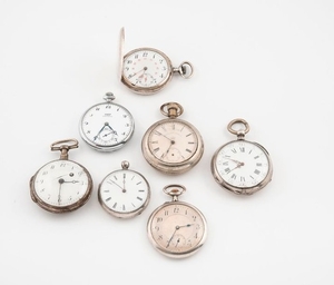 Quatre montres de gousset en argent (min.800), don…