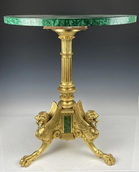 RUSSIAN MALACHITE TO OCCASIONAL TABLE