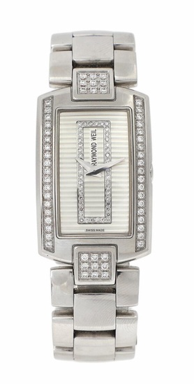 Raymond Weil A wristwatch of steel with diamonds. Model Shine, ref. 1800....