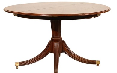 Regency Style Carved Banded Mahogany Table
