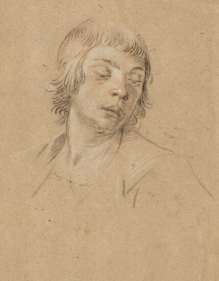 Reni, Guido. A Study of a Youth’s Head, and a Study of a Hand, late 17th century