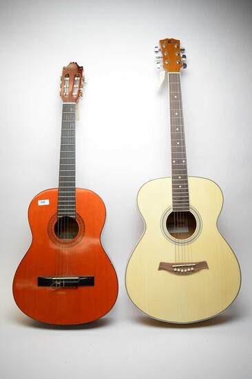 Roberto acoustic guitar; and a Gear 4 guitar.