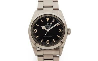 Rolex, Explorer I, réf 1016, n° 128xxxx, datée IV 67 Une belle montre automatique en...