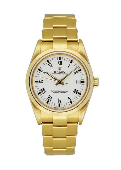 Rolex Oyster Perpetual 14208 18K Yellow Gold Men's