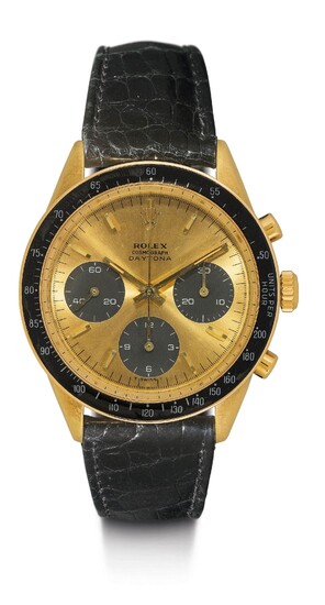 Rolex, extrêmement rare et très attrayante "Daytona", ca. 1967.Or jaune 585.D 37.5 mmLes montres de...