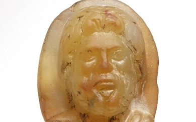 Roman Agate Cameo with Bust of Zeus, c. 2nd Century
